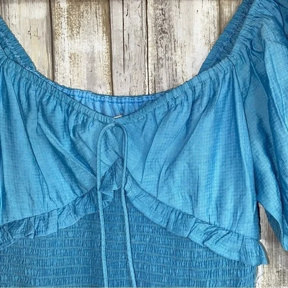 NWT NSR Blue Smocked Dress - Picture 4 of 7